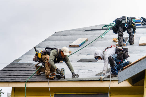 Professional Storm Damage Roof Repair technician working in Granite Falls, NC